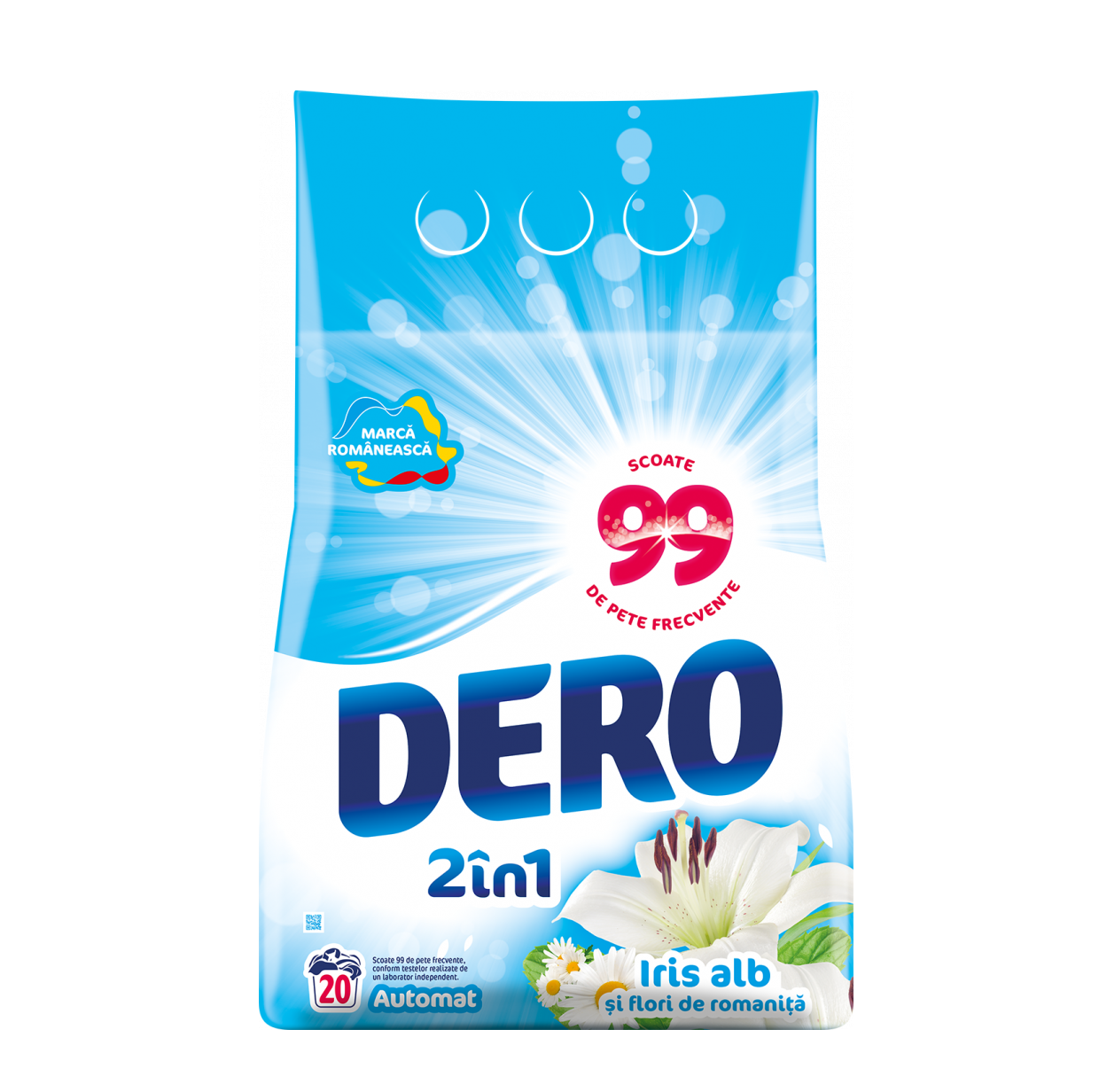 Dero Surf 2 in 1 detergent automat Iris Alb 2kg